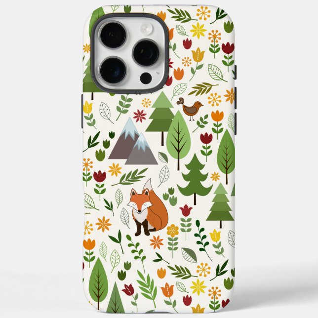 Scandinavian Style Illustrations on Cream Pattern Case-Mate iPhone Case (Back)