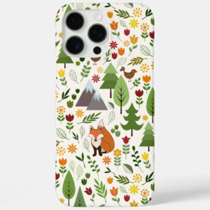 Scandinavian Style Illustrations on Cream Pattern iPhone 16 Pro Max Case