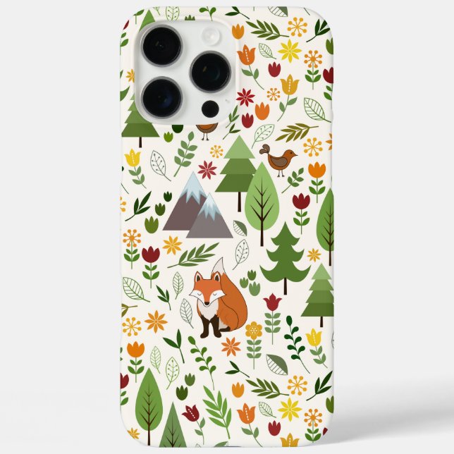 Scandinavian Style Illustrations on Cream Pattern Case-Mate iPhone Case (Back)