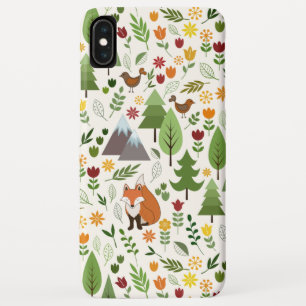 Scandinavian Style Illustrations on Cream Pattern iPhone XS Max Case