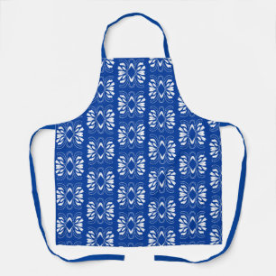 Scandinavian Style Modern Blue White Fair Design  Apron