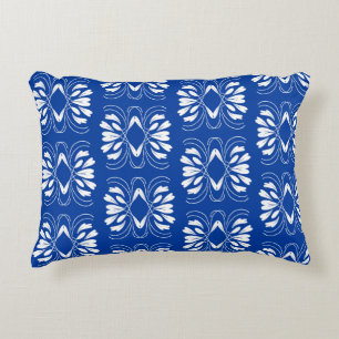 Scandinavian Style Modern Blue White Fair Design Decorative Cushion