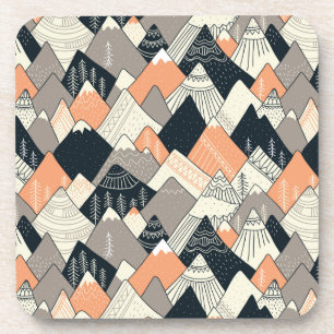 Scandinavian Style Mountain Pattern Coaster