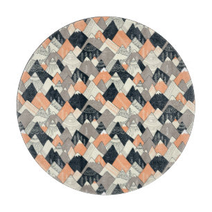 Scandinavian Style Mountain Pattern Cutting Board