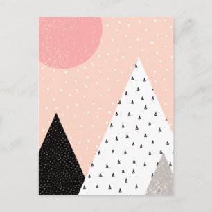 Scandinavian Style Mountain Peak Postcard