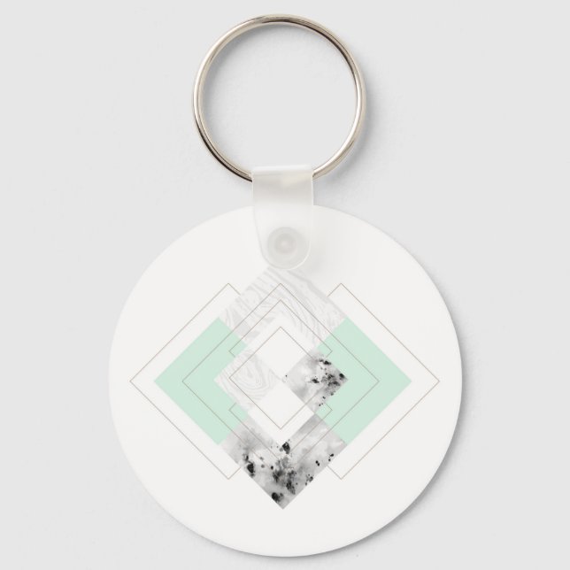 Scandinavian Style Outlined Design Key Ring (Front)