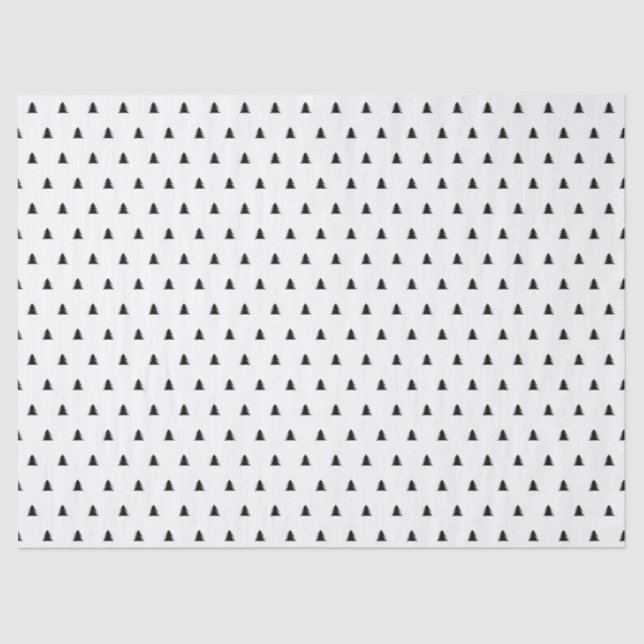 Scandinavian style pine tree Christmas Tissue Paper (Front)