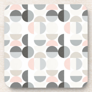 Scandinavian Style Semi-Circle Pattern Coaster