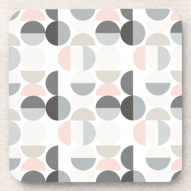 Scandinavian Style Semi-Circle Pattern Coaster (Front)