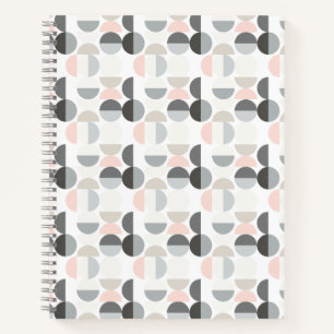 Scandinavian Style Semi-Circle Pattern Notebook