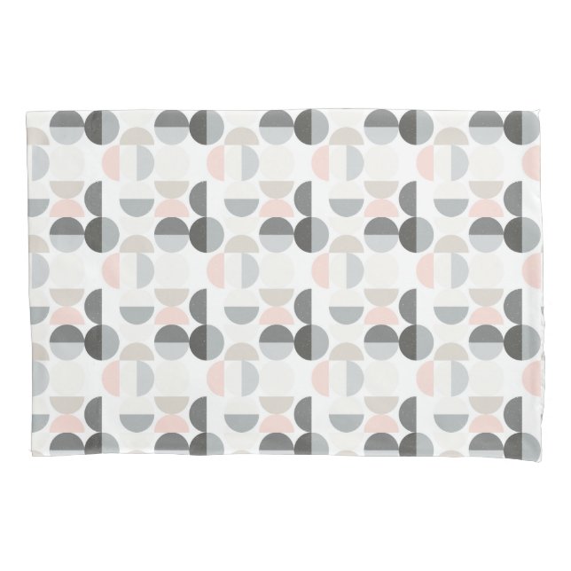 Scandinavian Style Semi-Circle Pattern Pillowcase (Front-Left)