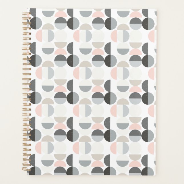 Scandinavian Style Semi-Circle Pattern Planner (Front)