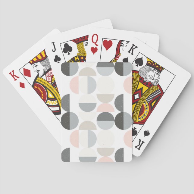Scandinavian Style Semi-Circle Pattern Playing Cards (Back)