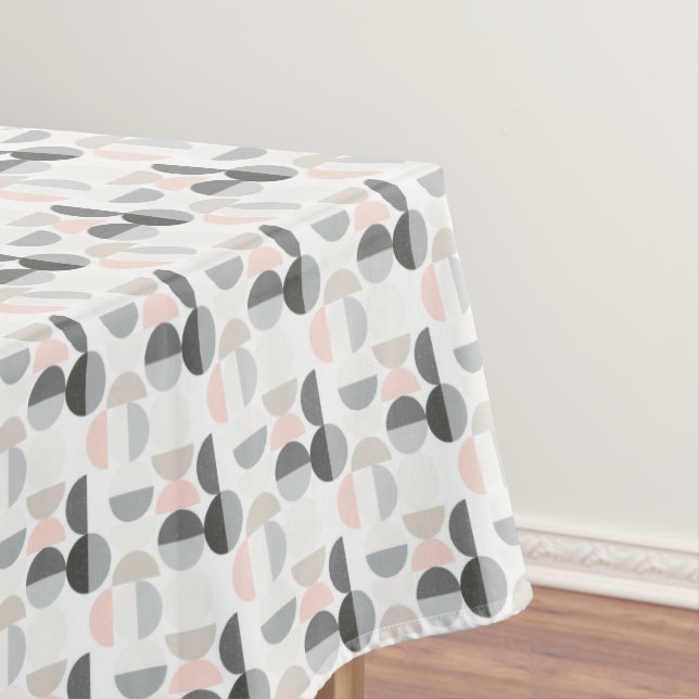 Scandinavian Style Semi-Circle Pattern Tablecloth (In Situ)