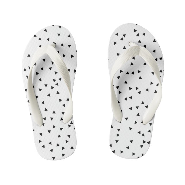Scandinavian Style Triangle Pattern Kid's Thongs (Footbed)