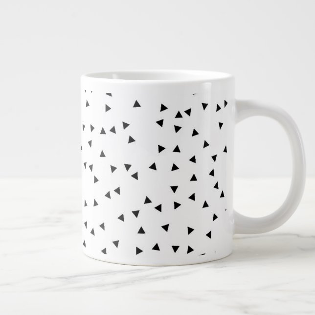Scandinavian Style Triangle Pattern Large Coffee Mug (Right)