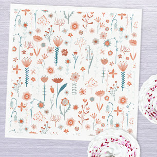 Scandinavian Summer Flowers Napkin