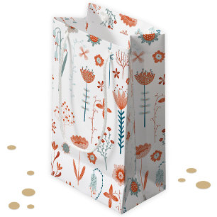 Scandinavian Summer Flowers Small Gift Bag