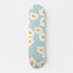 Scandinavian Summer Pastel Daisy Flower Skateboard