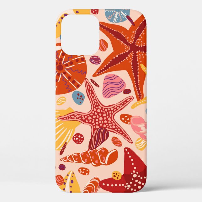 Scandinavian Summer Sea: Starfish Pattern Case-Mate iPhone Case (Back)