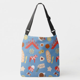 Scandinavian/Swedish Jul Christmas pastries design Crossbody Bag
