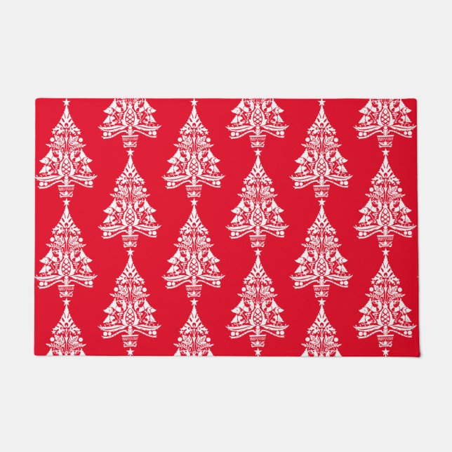 Scandinavian Traditional Christmas Decorations Doormat (Front)