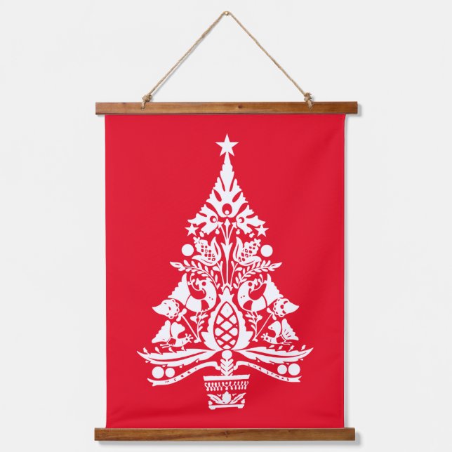 Scandinavian Traditional Christmas Decorations Hanging Tapestry (Front)