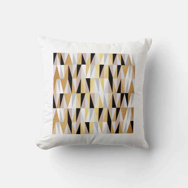 Scandinavian Triangles: Christmas Colour Pattern. Cushion (Front)