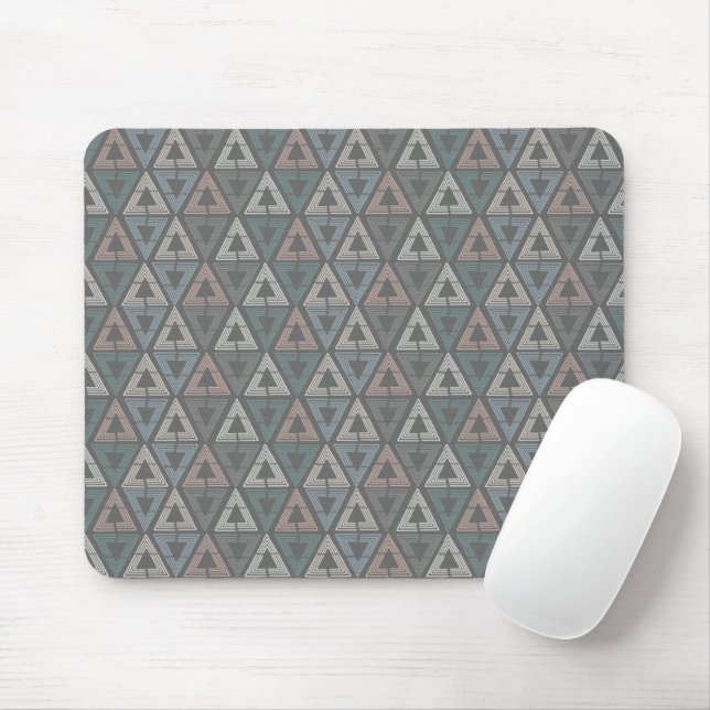 Scandinavian Triangles Mouse Pad (With Mouse)
