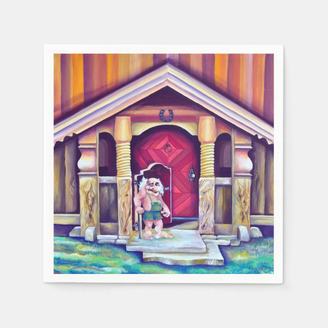 Scandinavian Troll Sweden Traditions Napkin (Front)