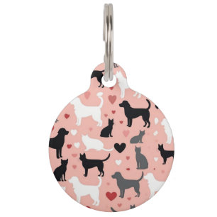Scandinavian Valentine Pet Tag – Modern Dog & Cat