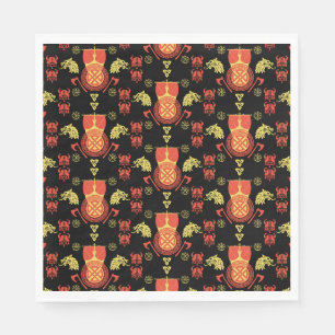 Scandinavian Viking Norsemen Home Decor Napkin