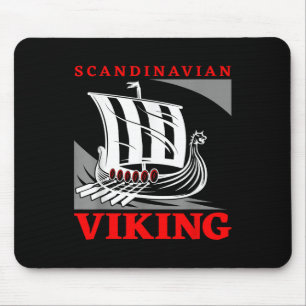 Scandinavian Viking Ship Dragon Boat Drakkar Thor Mouse Pad