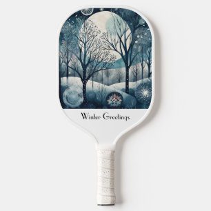 Scandinavian Winter, customisable  Pickleball Paddle