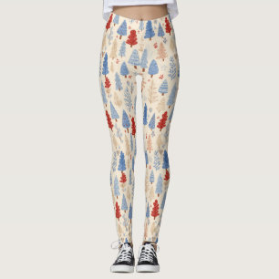 Scandinavian Winter Forest Pattern (1) Leggings