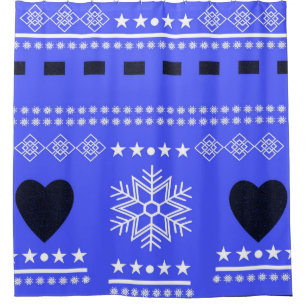 Scandinavian Winter Scene Shower Curtain