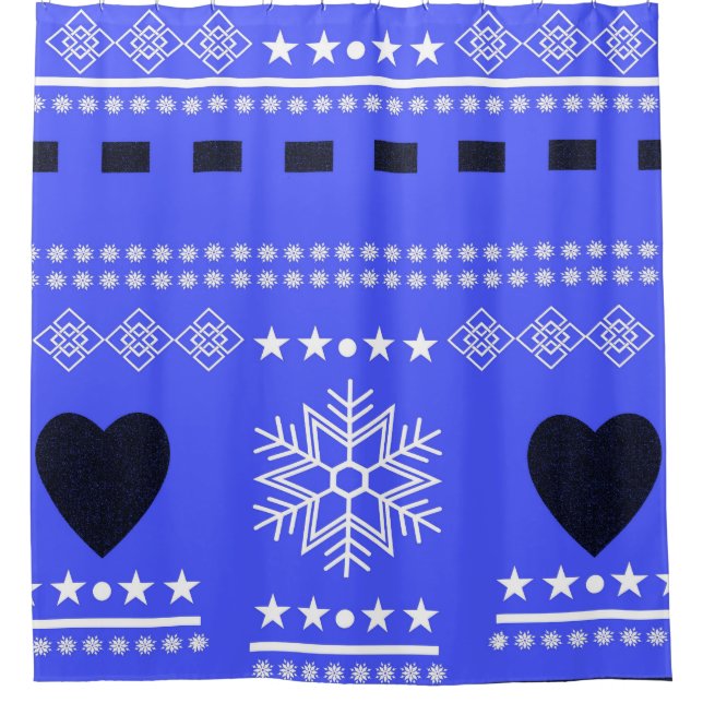 Scandinavian Winter Scene Shower Curtain (Front)