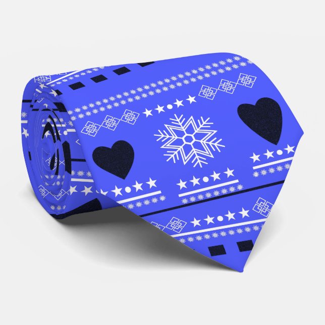 Scandinavian Winter Scene Tie (Rolled)