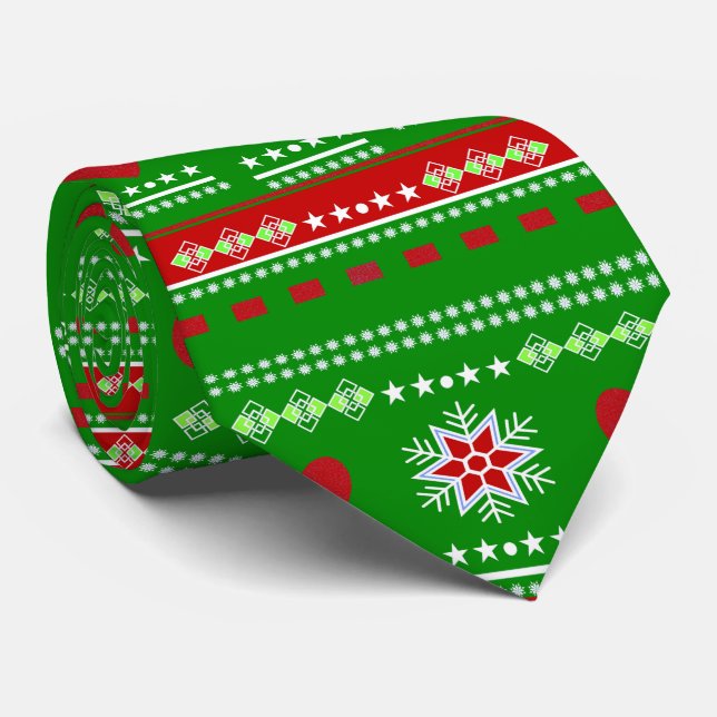 Scandinavian Winter Scene Tie (Rolled)