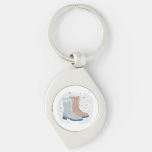 Scandinavian winter shoe pairs key ring