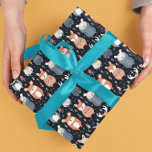 Scandinavian Woodland Animals Christmas winter Wrapping Paper<br><div class="desc">This design may be personalised by choosing the Edit Design option. You may also transfer onto other items. Contact me at colorflowcreations@gmail.com or use the chat option at the top of the page if you wish to have this design on another product or need assistance with this design. See more...</div>