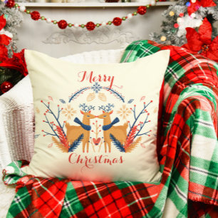 Scandinavian Woodland Deer Nordic Folklore Cushion