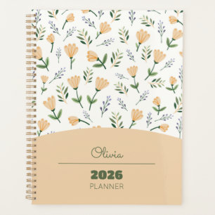 Scandinavian Yellow Floral Planner