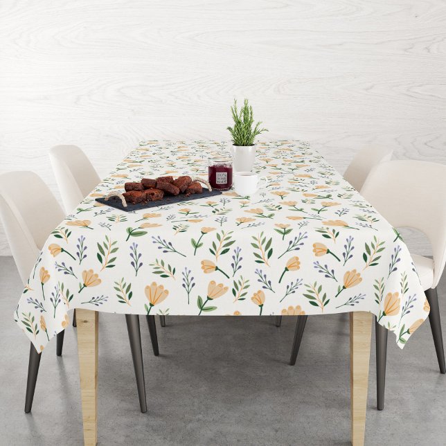 Scandinavian Yellow Floral Tablecloth (Creator Uploaded)
