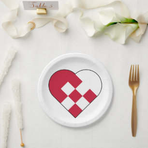 Scandinavian Yule Hear Paper Plate