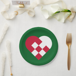 Scandinavian Yule Hear Paper Plate