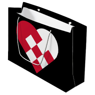 Scandinavian Yule Heart Gift Bag - Large