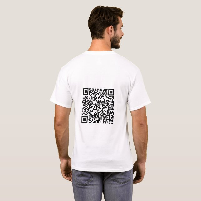 Scannable QR Code Basic Tee for Men Customised (Back Full)