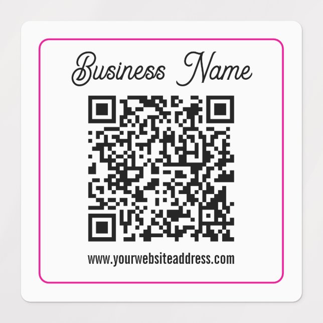 Scannable QR code with Cursive Script Handwriting (Design 1)