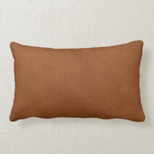 Scanned Detailed Kraft Paper Texture Burnt Sienna Lumbar Cushion